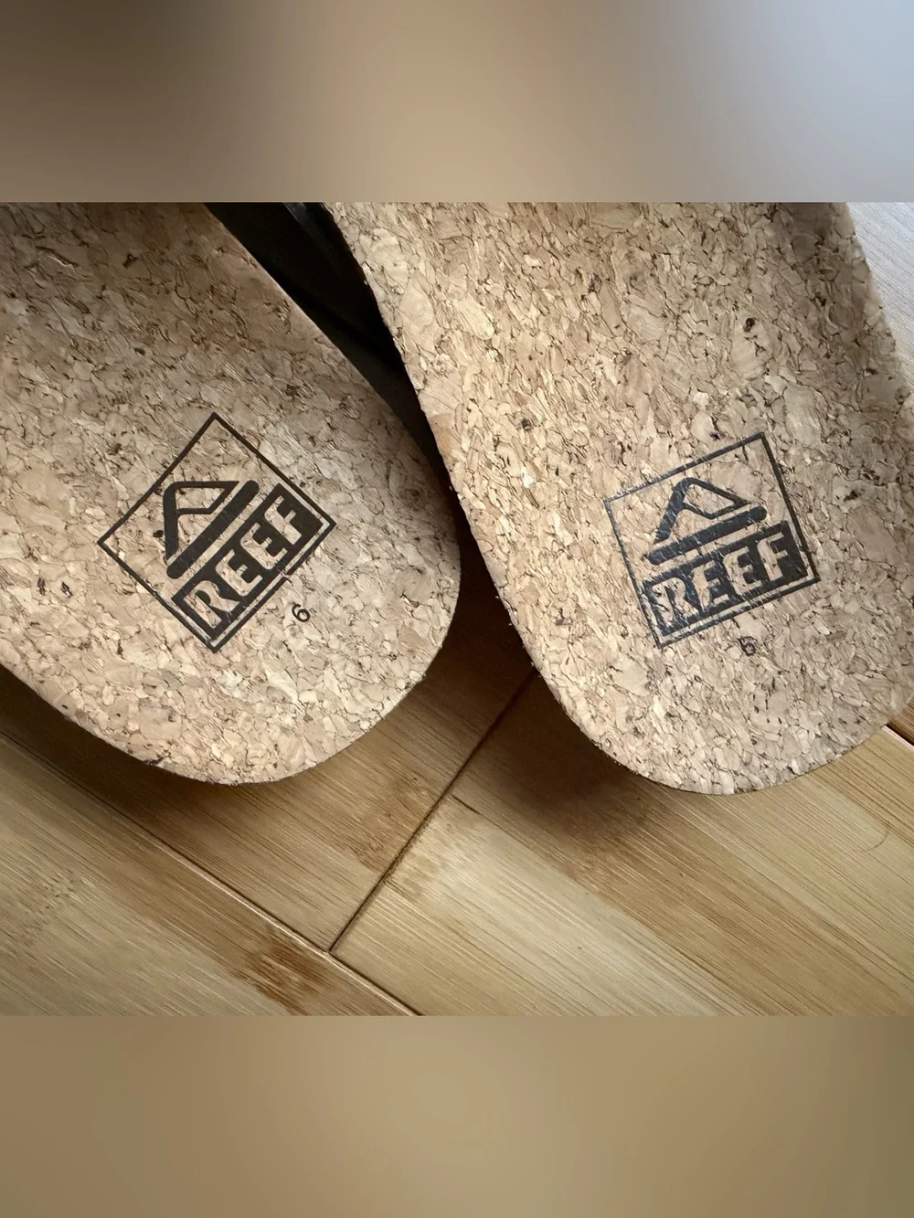 Reef Olive Green Cork Slide Sandals
